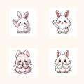 白白軟軟的療癒系：「肉毛兔」LINE 貼圖，打招呼、撒嬌、哭哭、吃餅乾的日常