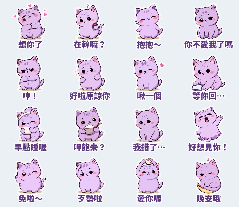 芋圓貓 16 張貼圖預覽