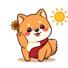 柴犬福福・長輩早安問候動起來 LINE貼圖 / Shiba good-morning greetings for parents / 柴犬・おはようあいさつ