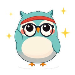 貓頭鷹咕咕・考試週求生中 LINE貼圖 / Owl Gugu survives exam week / フクロウ・テスト週間サバイバル