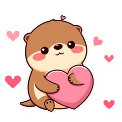 黏人水獺拉拉・戀愛情勒動起來 LINE貼圖 / Clingy otter Lala: love & pouting stickers / あまえんぼカワウソ・恋の駆け引き