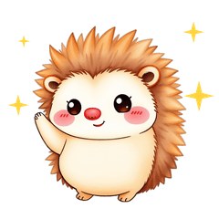 水彩刺蝟栗栗・天冷保暖 LINE貼圖 / Watercolor hedgehog keeps warm: winter care stickers / 水彩ハリネズミ・寒い日のぬくもり