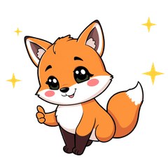 小狐狸橙橙・謝謝對不起拜託 LINE貼圖 / Little fox: thanks, sorry & please stickers / こぎつね・ありがとう／ごめんね／おねがい